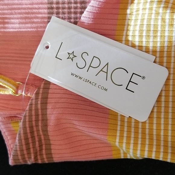 💕L*SPACE💕 Vanessa Dress ~ Beachy Keen Stripe 90's Midi Bodycon Large L NWT - Picture 11 of 13